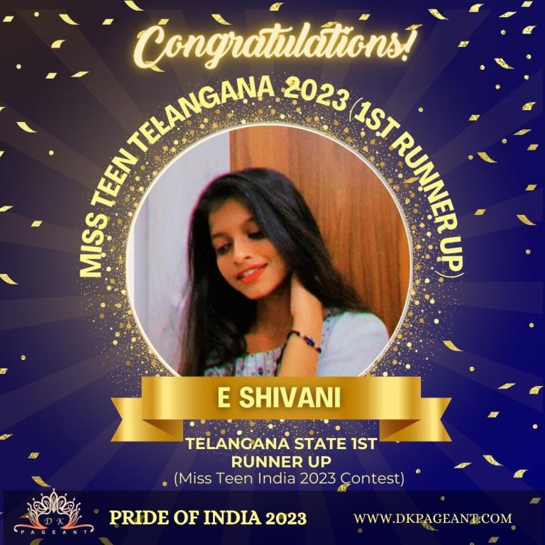 E Shivani Miss Teen Telangana 2023 (1st runner up)- State Winner Miss ...